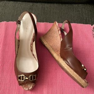 Brown Slingback Wedge size 11